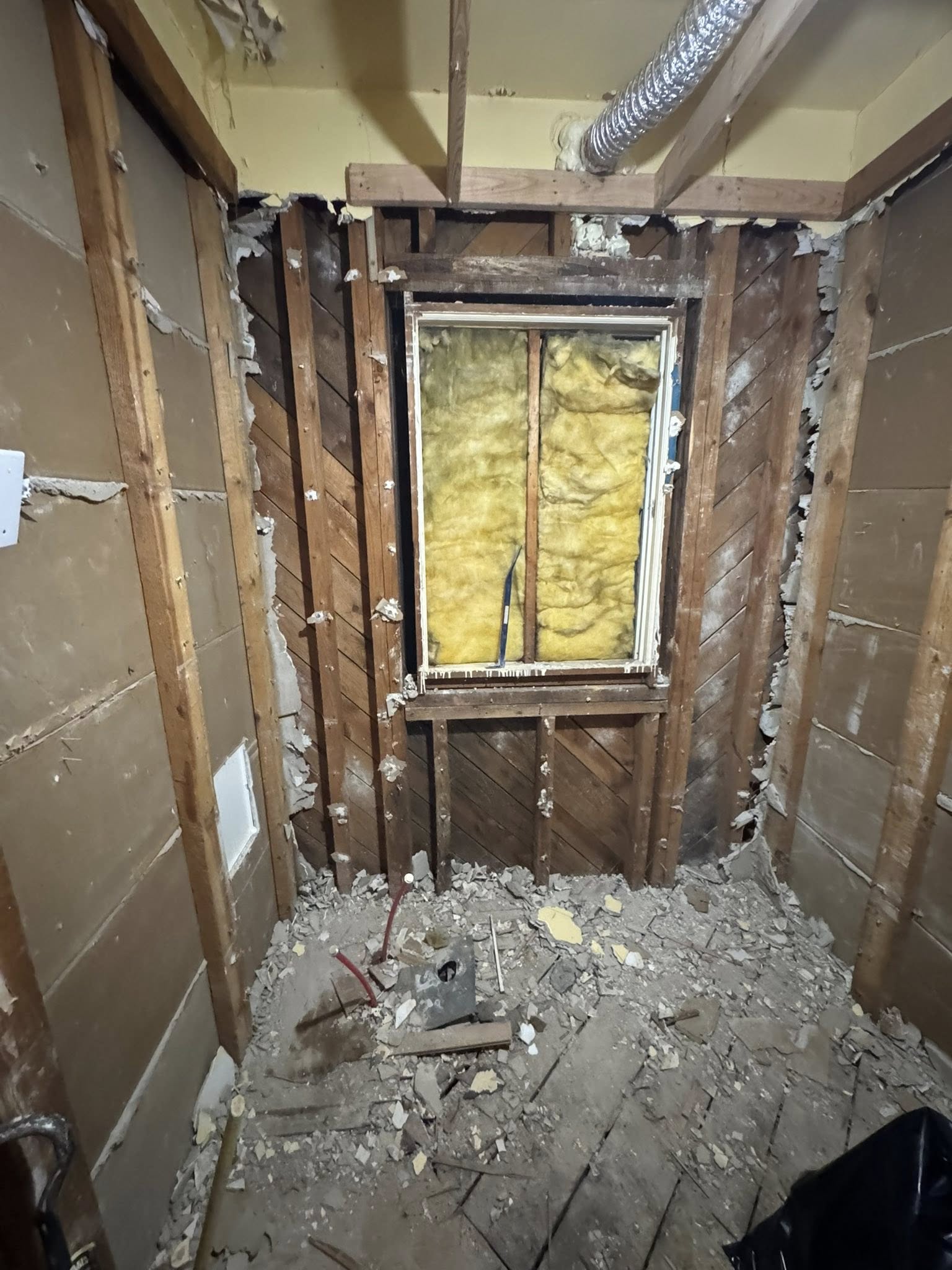 Bathroom before remodeling Warrenton VA gutted