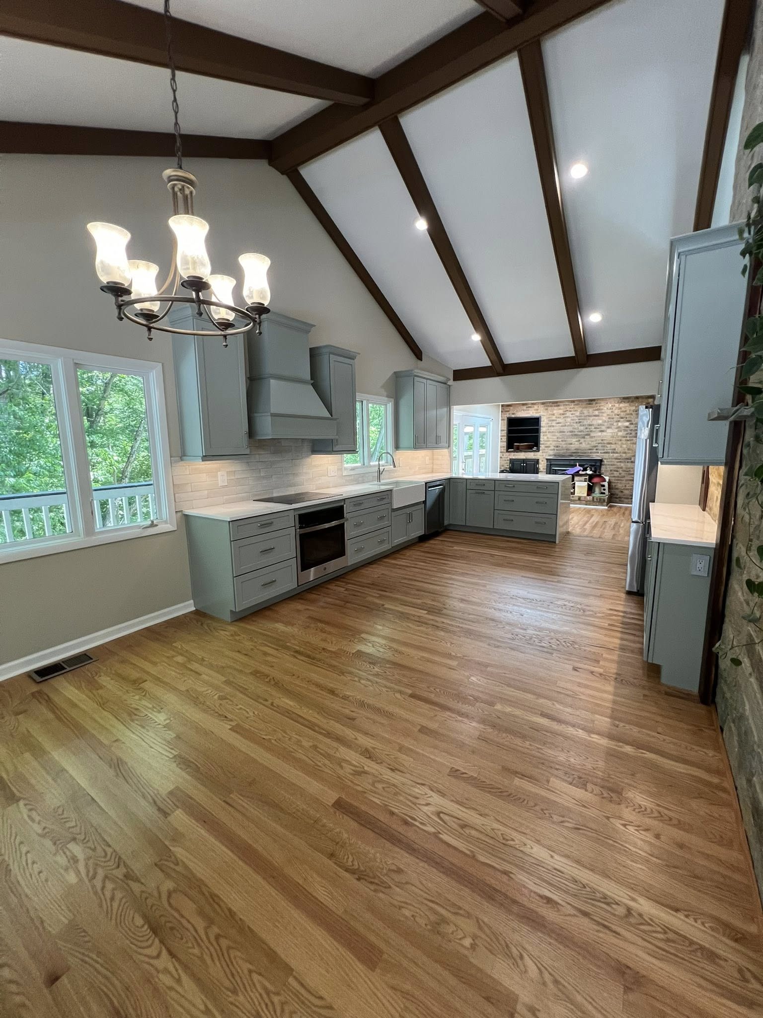Kitchen remodeling contractor Warrenton VA custom cabinets vaulted ceiling by Berry Good Builders
