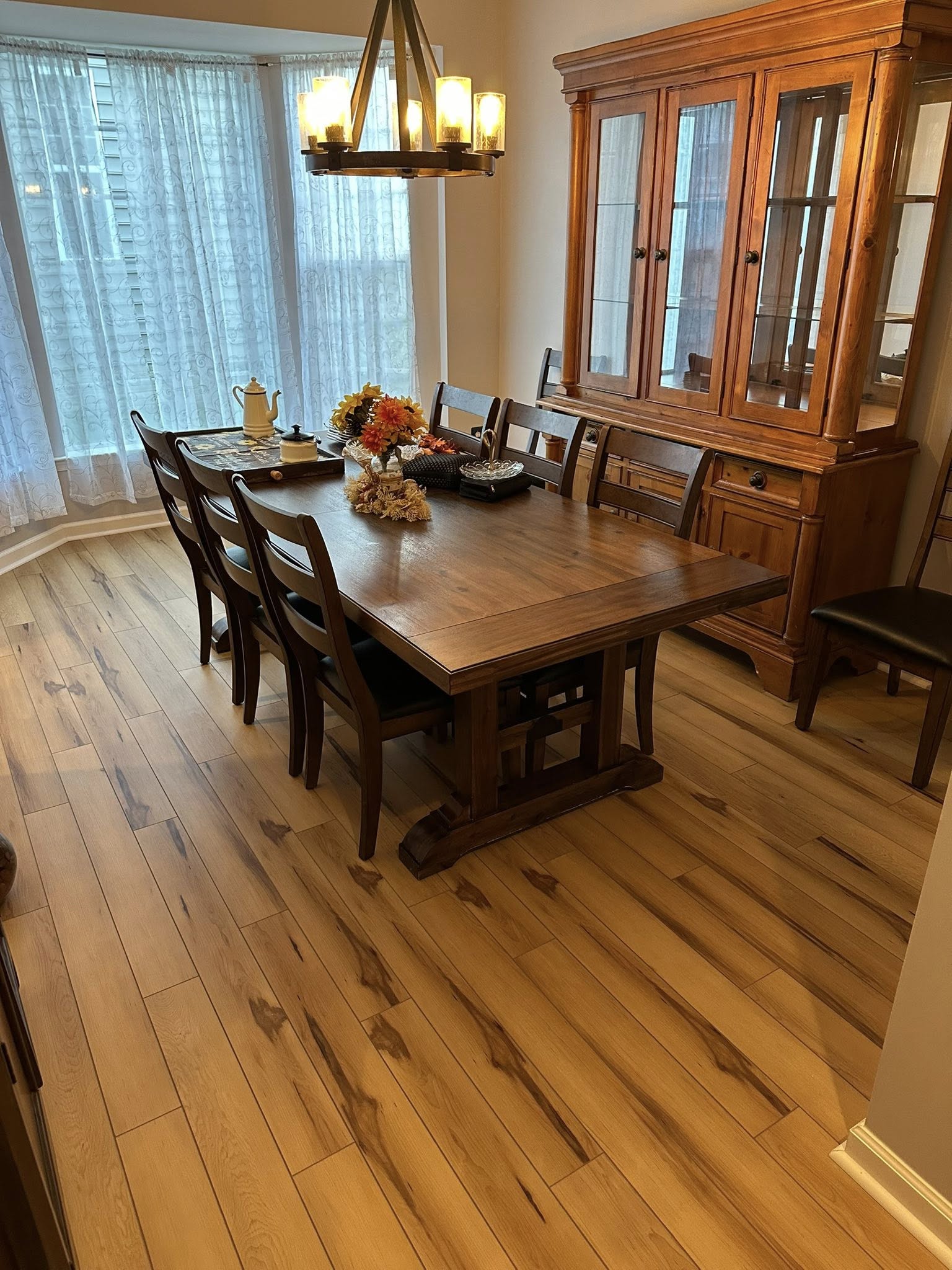 Flooring installation Warrenton VA LVP dining room by Berry Good Builders