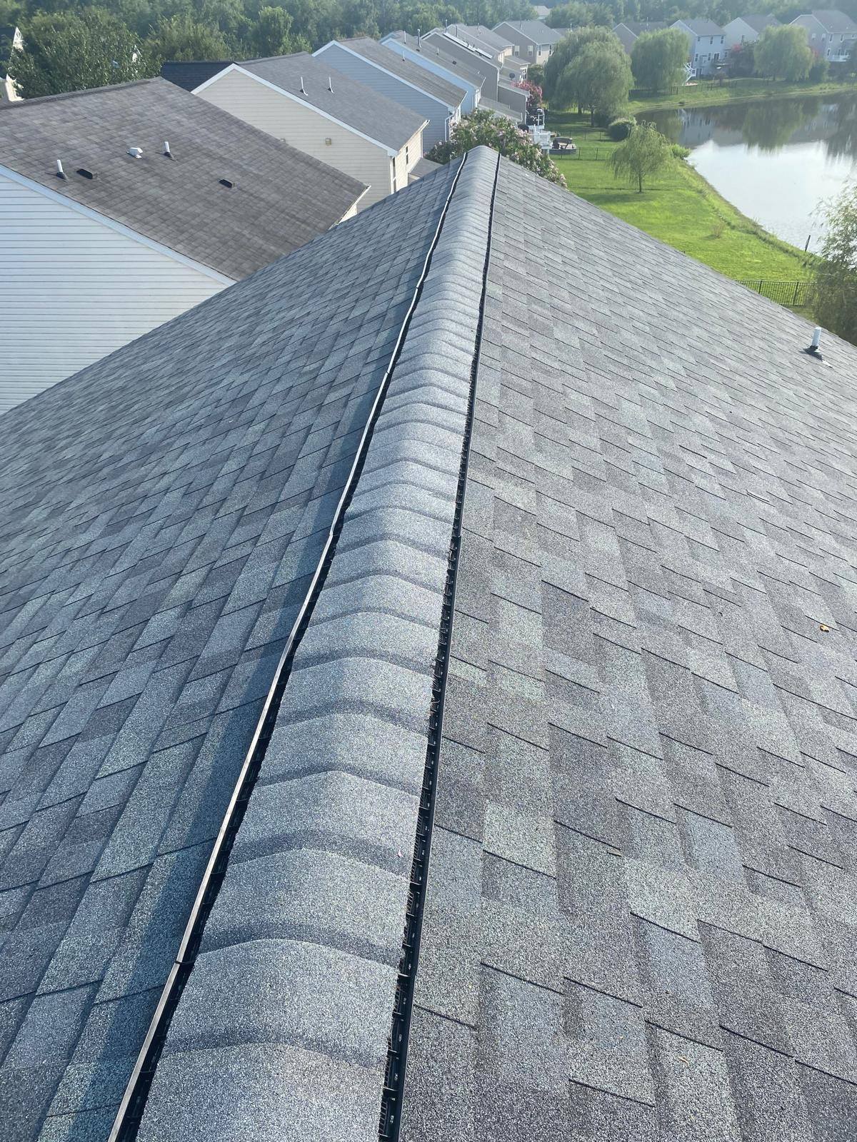 Roof replacement Warrenton VA ridge vent
